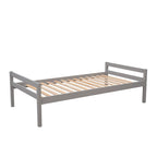 Twin Size Loft Bed with a Stand-alone Bed, Storage Staircase, Desk, Shelves and Drawers