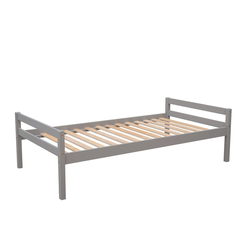 Twin Size Loft Bed with a Stand-alone Bed, Storage Staircase, Desk, Shelves and Drawers