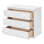 Full Size Loft Bed with Retractable Writing Desk and 3 Drawers, Wooden Loft Bed with Storage Stairs and Shelves