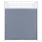 Full Size Metal Loft Bed with Built-in Desk, Wardrobe & Power Outlet - 350LB Capacity