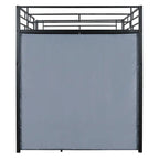 Full Size Metal Loft Bed with Built-in Desk, Wardrobe & Power Outlet - 350LB Capacity