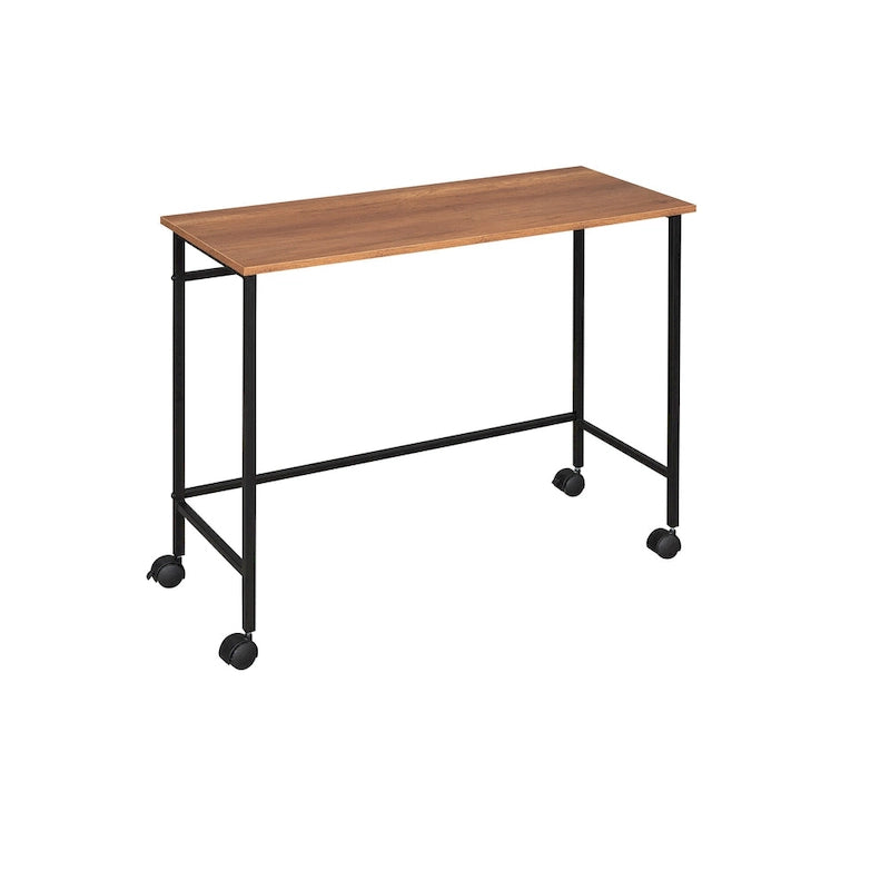 Black Twin Size Metal Loft Bed with Desk and Shelves for Kids and Teens