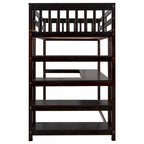 Twin Solid Wood Loft Bed with Integrated Desk