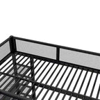 Black Full Metal Loft Bed with Workstation