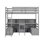 Twin House Bunk Bed with Shelves, Ladder, and Storage Drawers