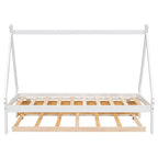 Twin size Tent Floor Bed with Trundle